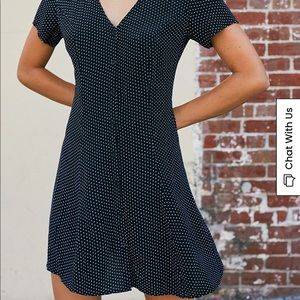 PacSun John Galt Polka Dot Button Front Dress